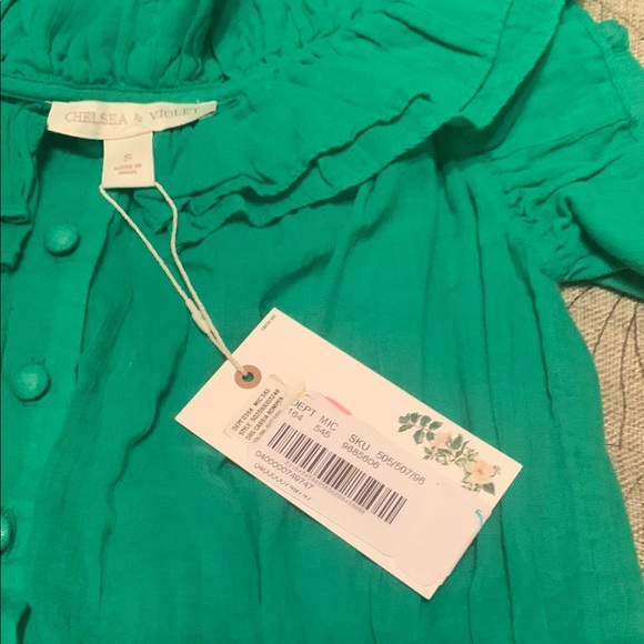 Chelsea & Violet Green Ruffled Sundress/Romper - Picture 3 of 12